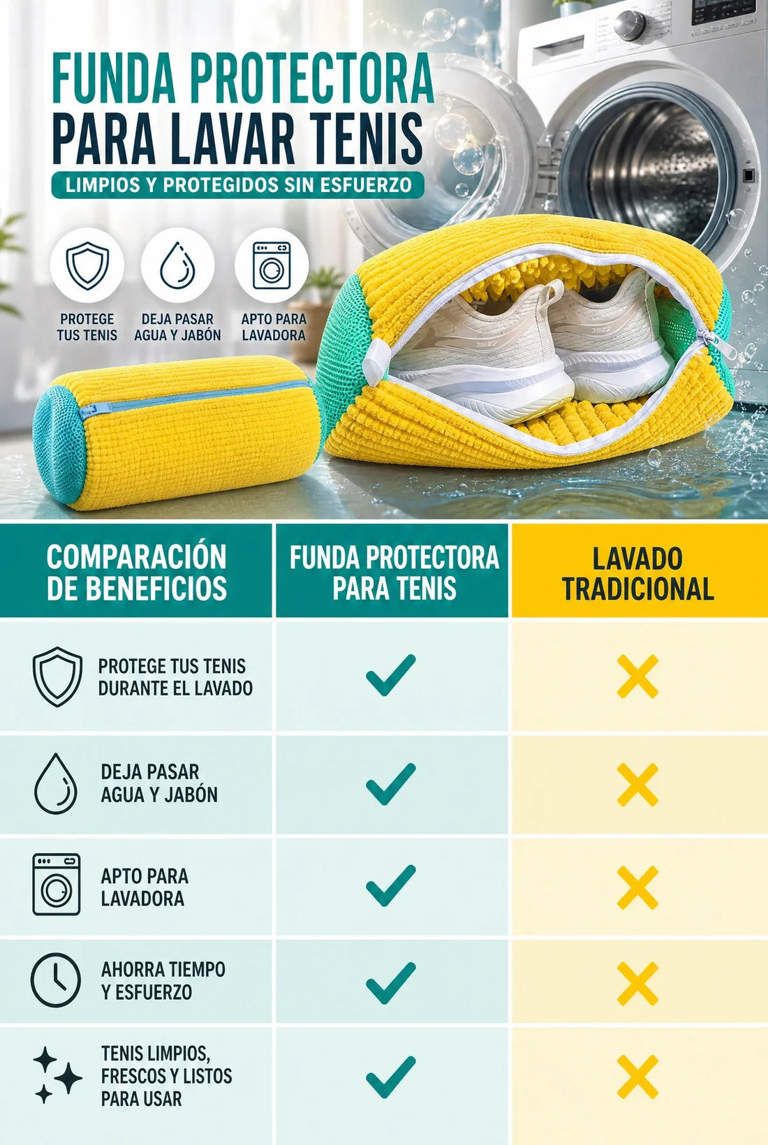 Bolsa para lavar zapatos