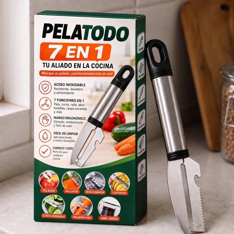 RASPADOR 7 EN 1 PARA FRUTAS Y VERDURAS – PELATODO