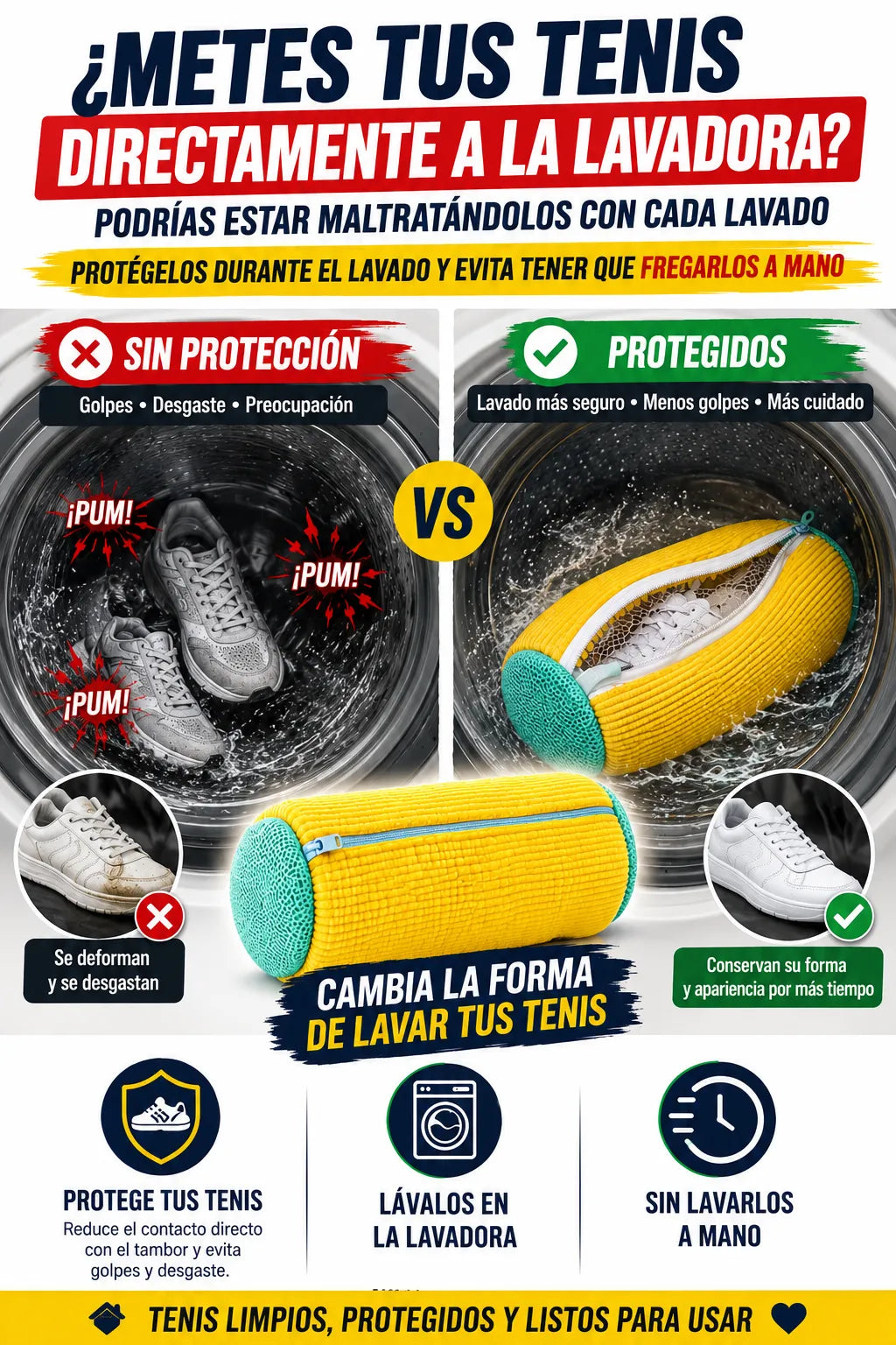 Bolsa para lavar zapatos